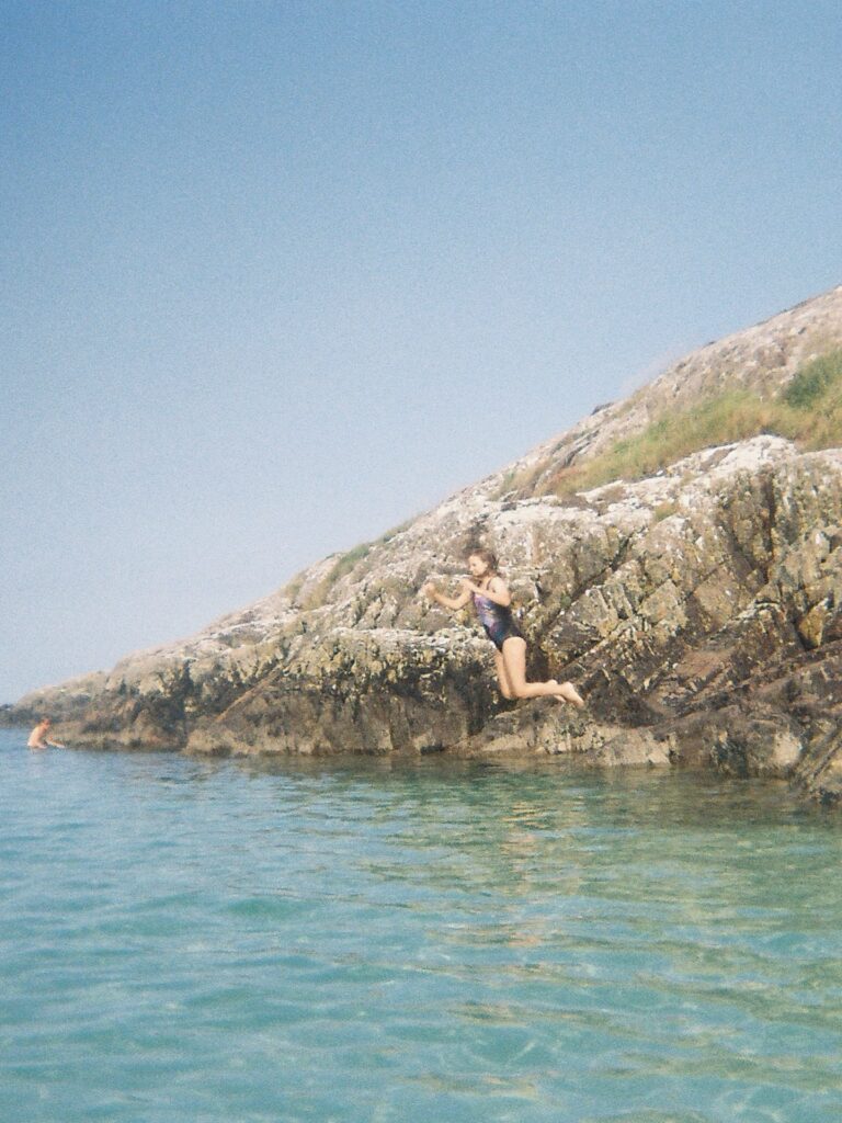 When we were in England back in July I bought a bag of cameras in a charity shop which included a very old 35mm point & shoot (which sadly seems a bit banjaxed by the results of some of the pics we had back) and an underwater camera (also 35mm film) which came with a roll of good old fashioned Kodak Gold included - straight out of 2002. 
Here’s the results as taken by the kiddos and myself 😀 
We spent four magical days living off pasta, noodles & Lidl picnics driving the Wild Atlantic way from Galway to Mayo. We swam for hours, paddle boarded, jumped off rocks and clocked up a stupid amount of hours playing Fontaines on Spotify (and Kpop demon hunters too) before parking up and annoying the neighbours with how long & loud the pump was to blow up the roof tent 🤣 good times ❤️