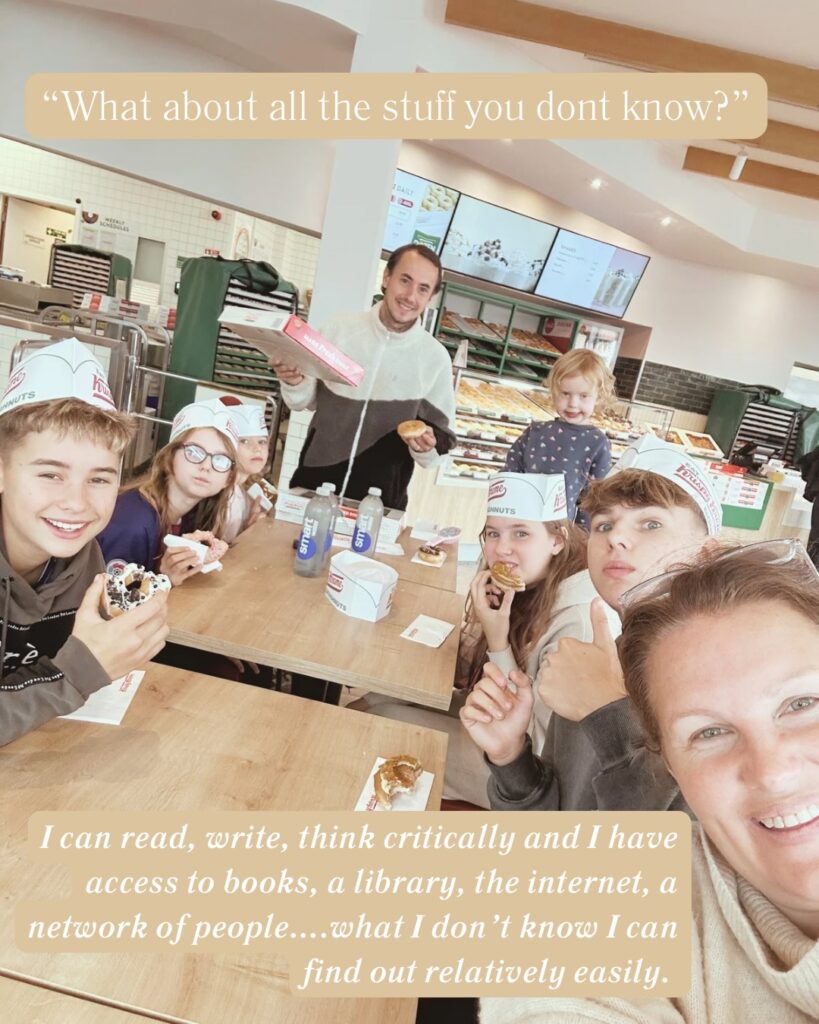 A weekend in London with friends and family & here’s all the questions I had about homeschooling in one big photo dump! Homeschool questions have finally overtaken “so do you think you will have another baby” questions so I’m making a post which I shall refer people to at future gatherings 🤣🤣 
In seriousness though  I actually enjoy talking about our experience homeschooling especially with people who are genuinely interested. I feel like these are pretty standard and valid questions especially from people who have been through the school system, I know I asked lots of these myself before starting educating at home & was so grateful to the women who were so open in sharing their experiences with me 🥰 
Of course sometimes someone asks something from a more judgemental place, like the questions about being “normal” or worrying about socialisation but I try and answer well and not just a comeback - sometimes my mouth works quicker than my brain though, I can’t help it!! 
I’m always here for any chats about homeschooling so feel free to dm me 💕

***not included “so do you live in Northern or Southern Ireland then” which I heard 12 times in total over the weekend and is much harder to answer gracefully than any homeschooling question 🫠🫠🫠